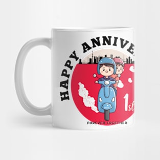 1st Happy Anniversary Mug